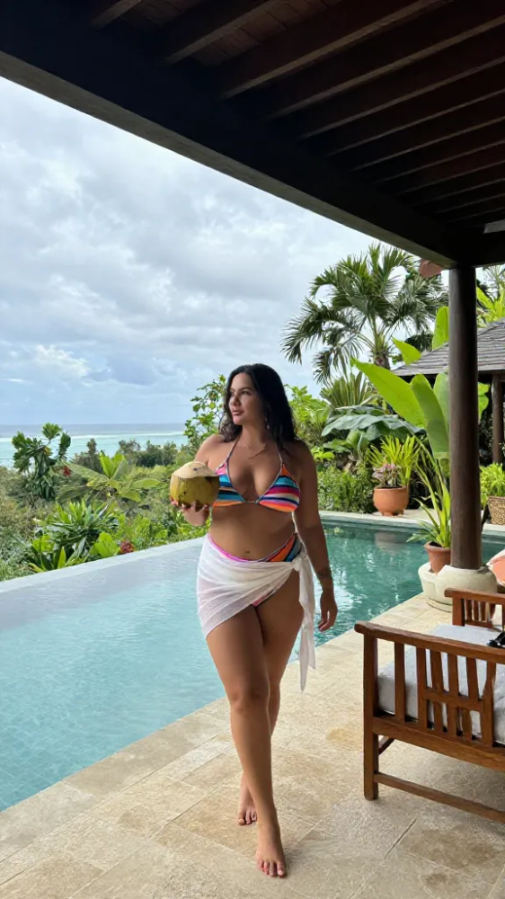 High-Waisted Bikinis with Sheer Sarongs