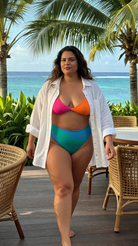 Linen Button-Down Over a Swimsuit
