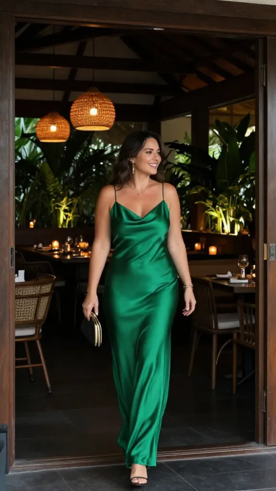 Silk Slip Dresses for an Upscale Birthday Dinner