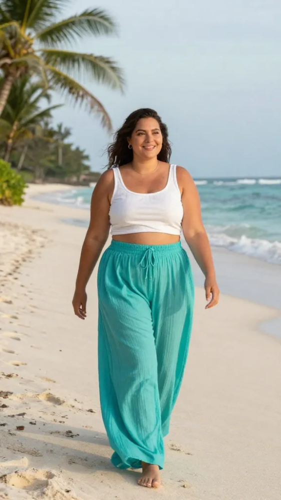 Breathable Wide-Leg Palazzo Pants
