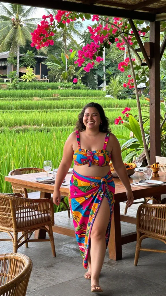 High-Waisted Sarong Skirts with Crop Tops
