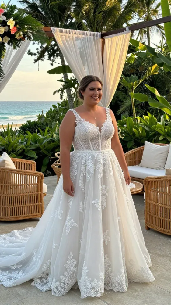 Supportive Plus Size Wedding Gowns