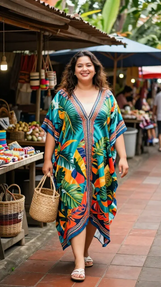 Bali Plus Size Summer Outfits Big Stomach 9 Lightweight Printed Kaftans