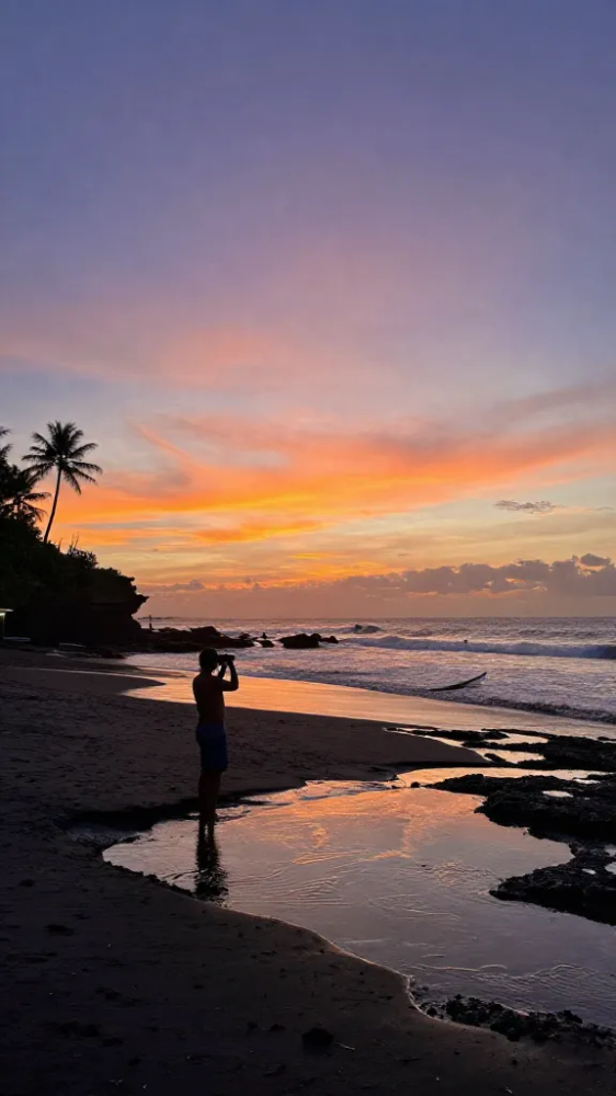 Colorful Sunset Shots at Canggu Beach