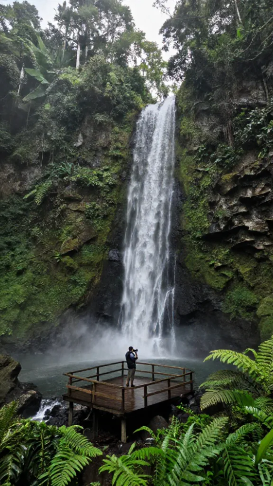 Hidden Waterfall Views Deep in the Forest