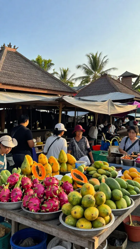 Vibrant Fruit Bowls at a Local Market