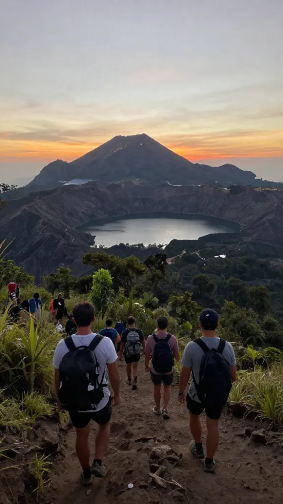 Climbing Mount Batur for Golden Hour Peaks