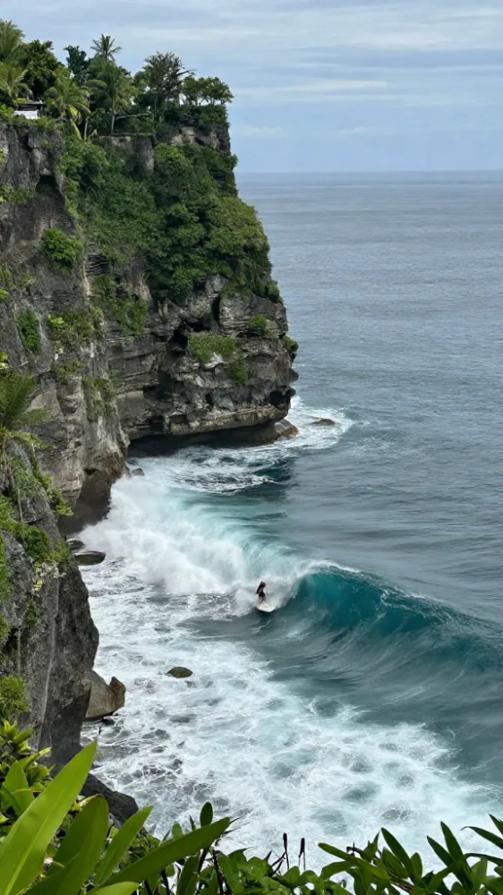 Surfing Action Shots in Uluwatu Waves