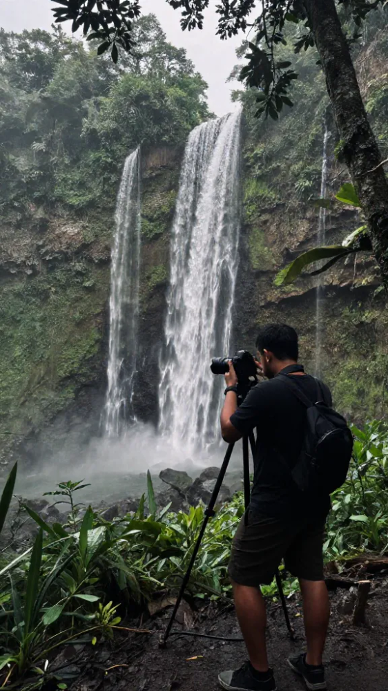 Moody Waterfall Backdrops in North Bali