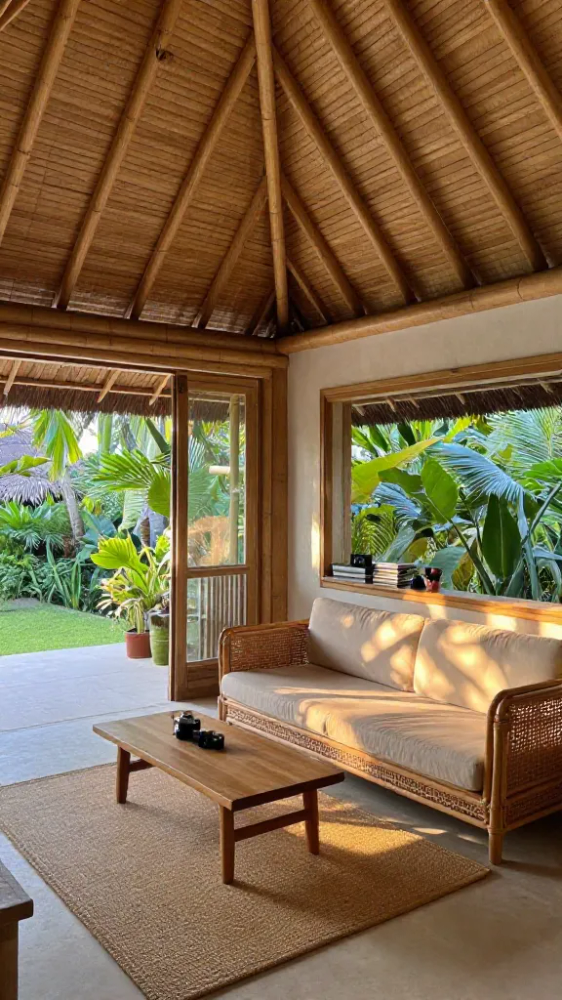 Minimalist Bamboo Villa Interiors