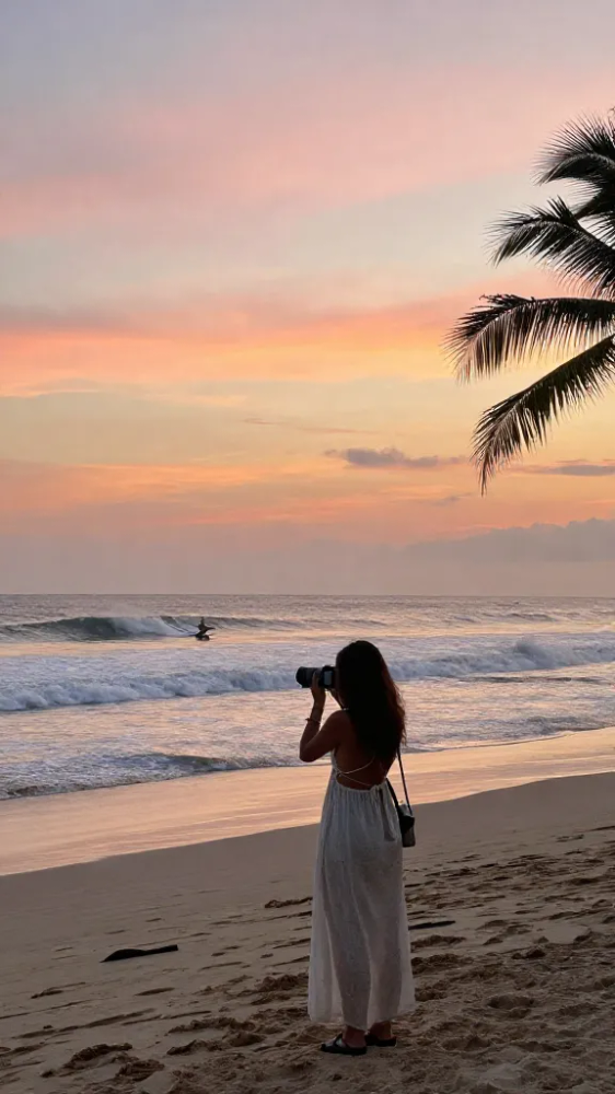 Soft Sunset Glow on Canggu Beach