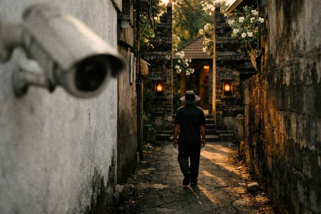 CCTV surveillance, the calculated nature of the crime, Bali's tourist-dense streets