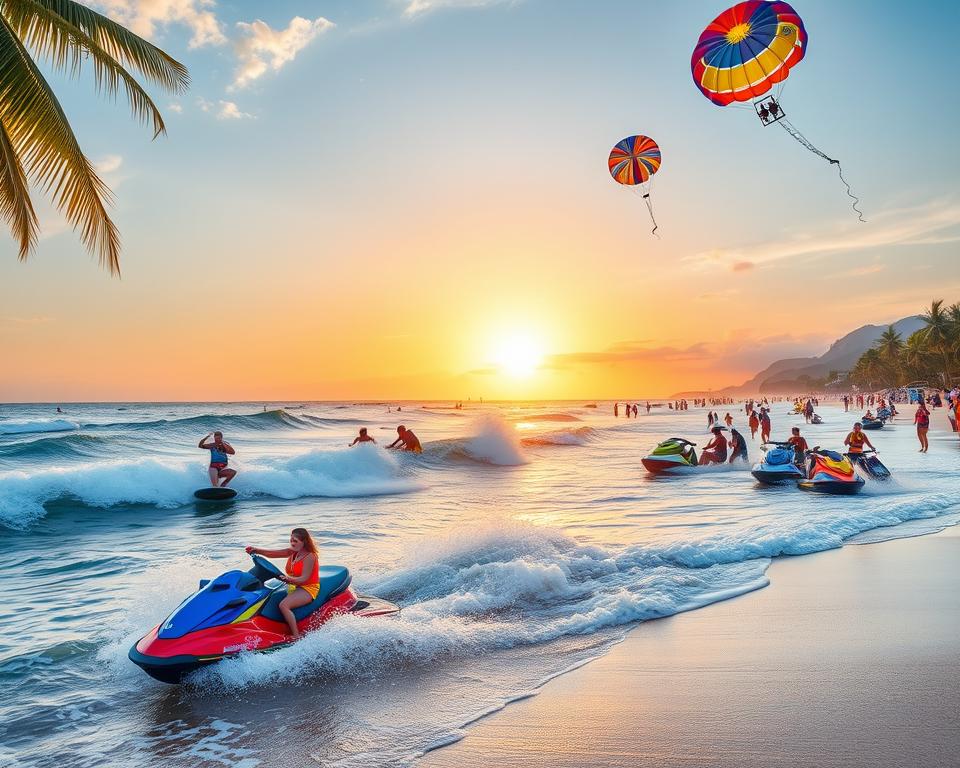 Are there any safety concerns with water sports in Kuta?