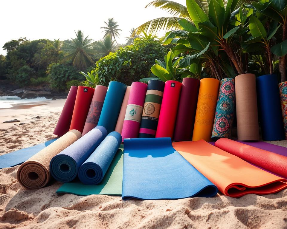 Are there any specific brands recommended for yoga mats in Kuta?