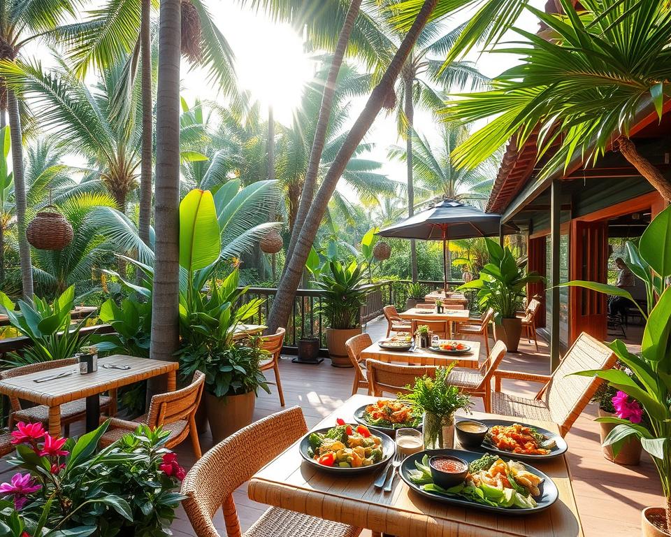 Are there any vegan organic restaurants in Kuta, Bali?