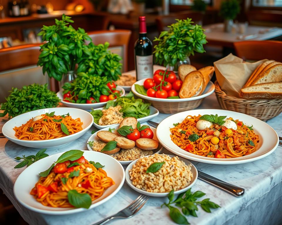 Are there vegetarian options in Kuta’s Italian restaurants?