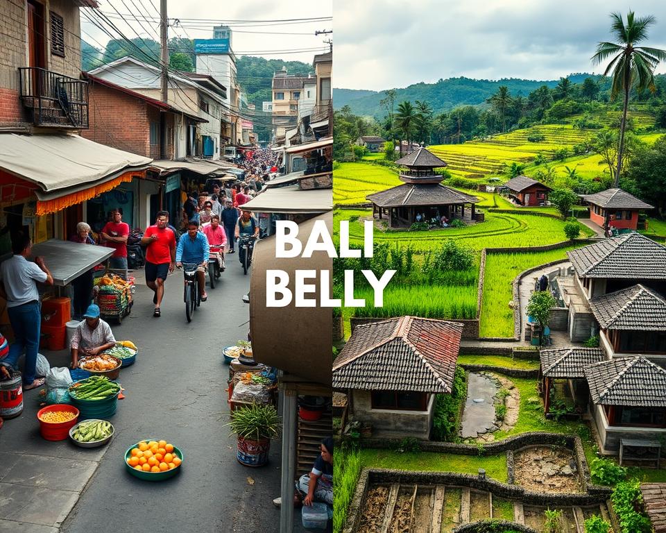 Bali Belly in Urban vs. Rural Areas of Bali