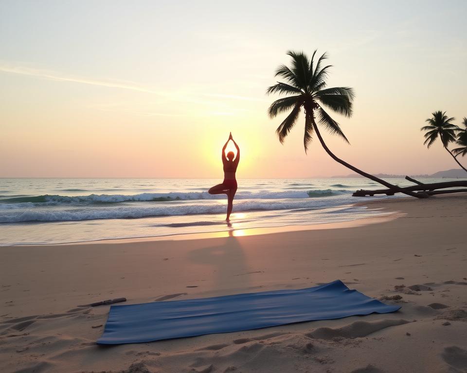 How to book a beachfront yoga session in Kuta?