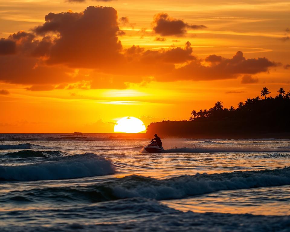 Jet Skiing at Sunset in Kuta Bali