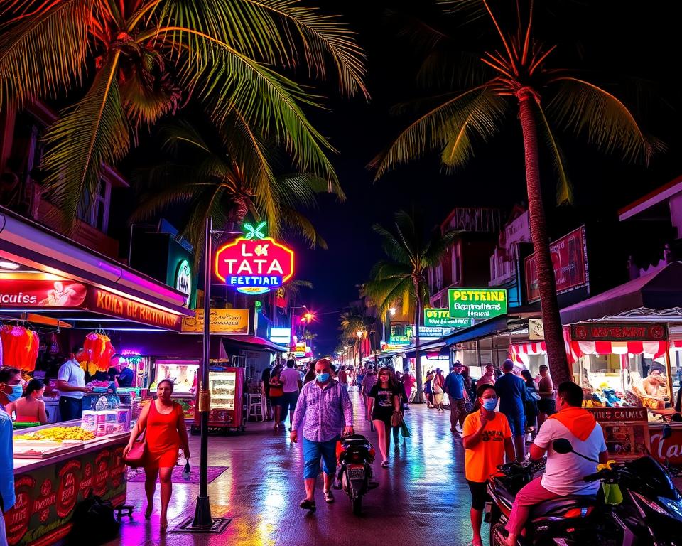 Nighttime Street Photography In Kuta