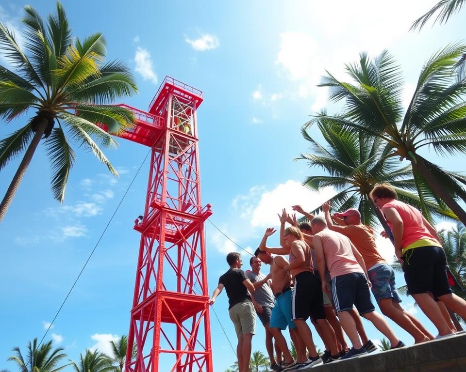 Reverse Bungee Jump for Team Building in Kuta Bali