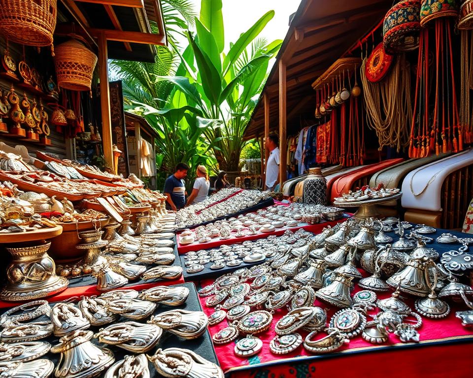 Silver Jewelry and Metalwork in Kuta Markets