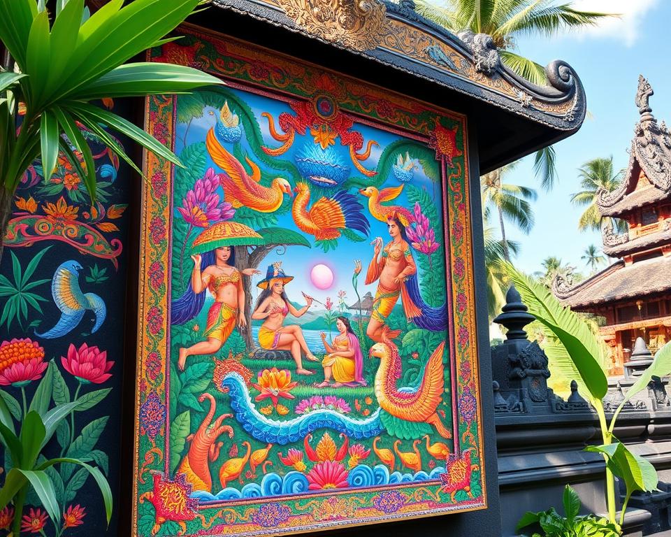 Traditional Balinese Paintings in Kuta