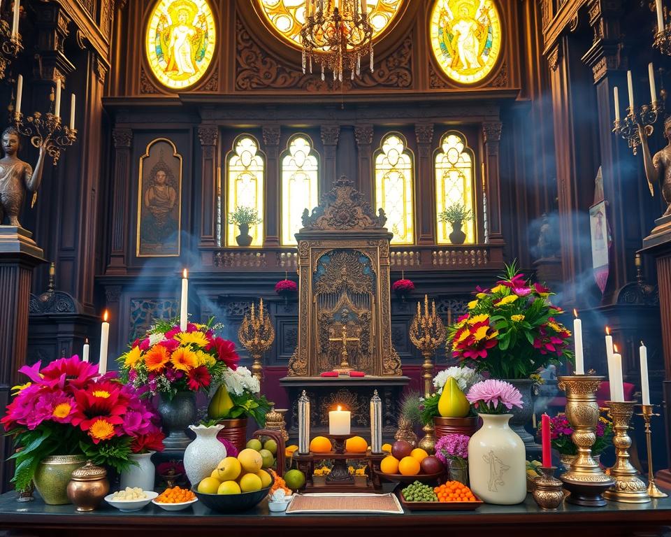 Traditional Offerings at Temples