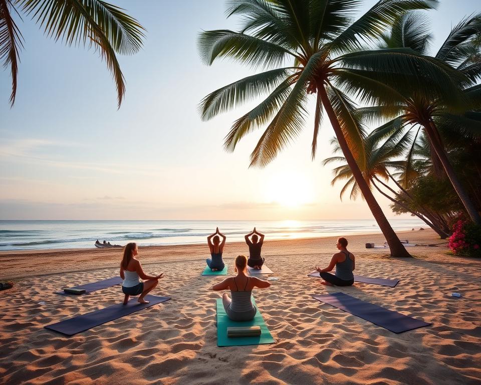 What is included in a yoga retreat in Kuta Bali?