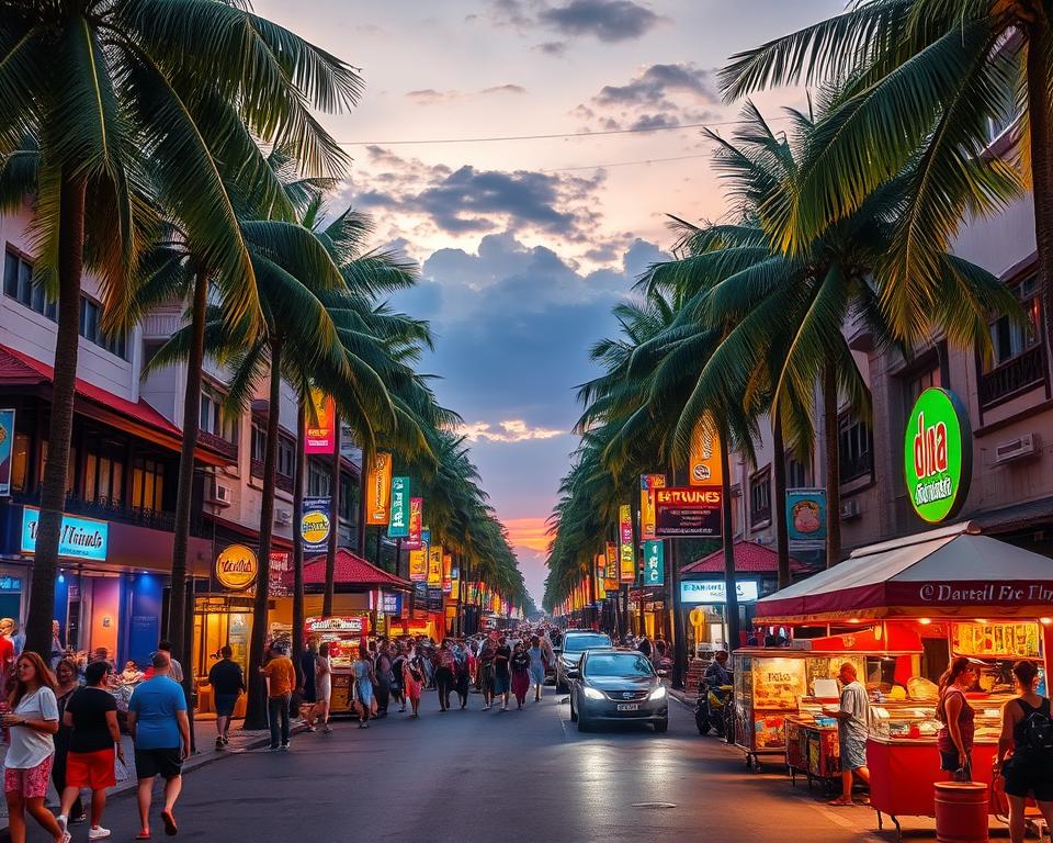 What is the famous street in Kuta Bali?