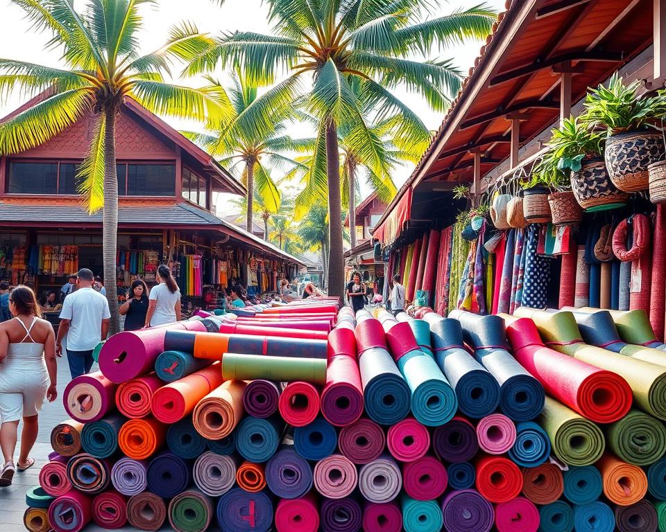 What is the price range for yoga mats in Kuta?