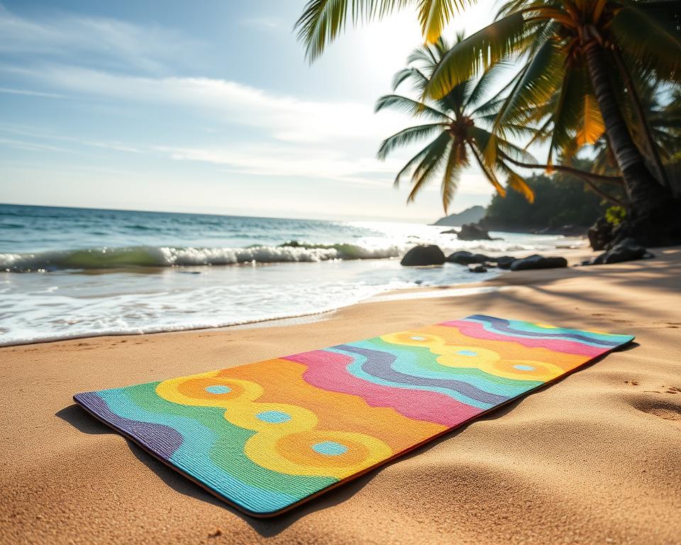 What kind of yoga mat is recommended for beginners in Kuta?