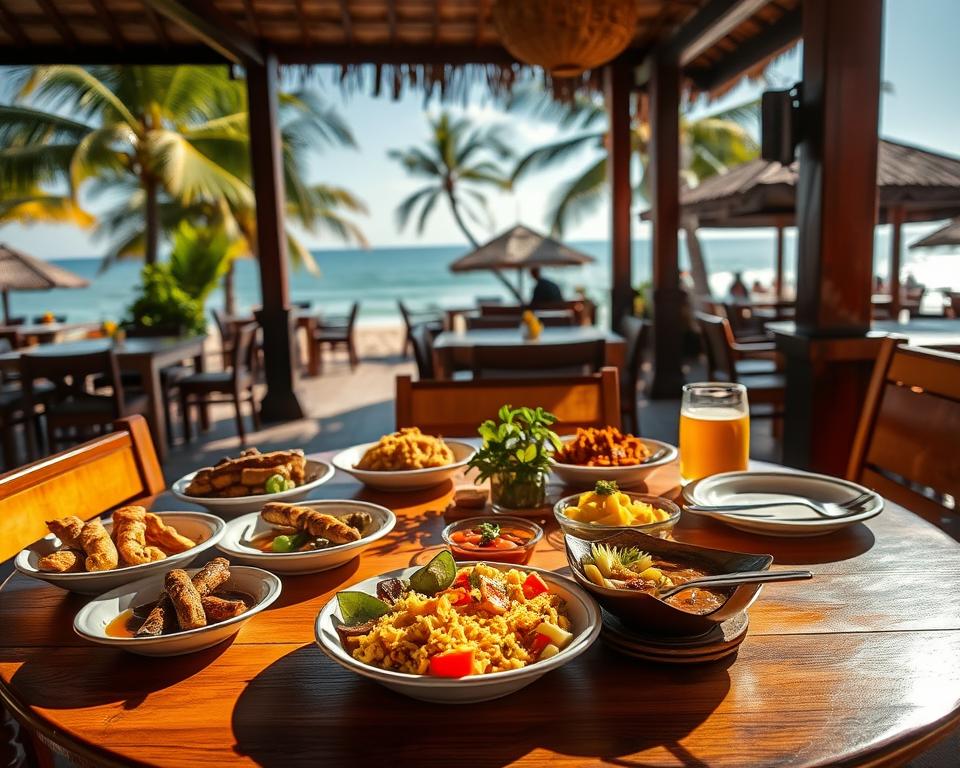 What’s the average cost for a meal at an Indonesian restaurant in Kuta?