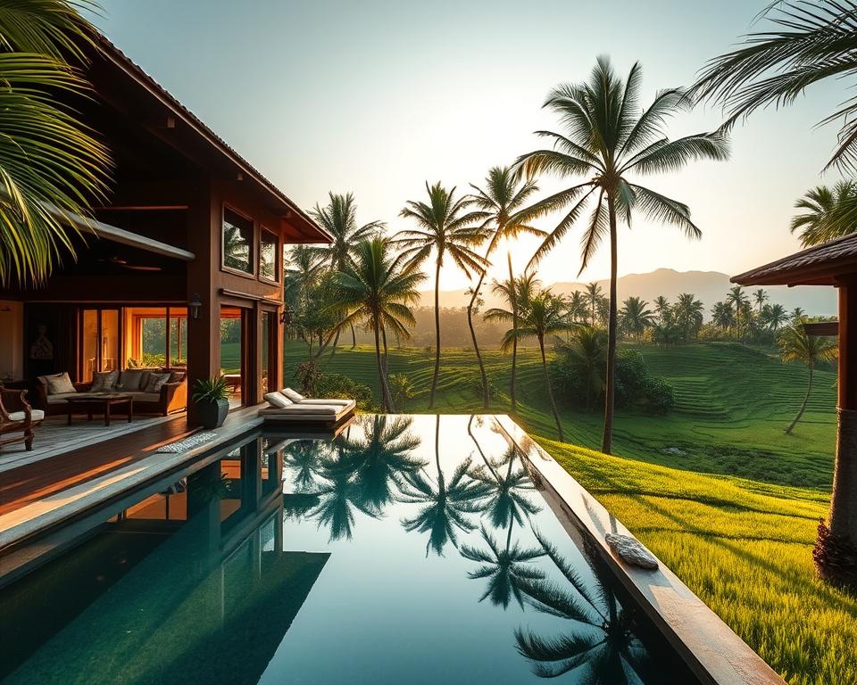 Where do the celebrities stay in Bali?