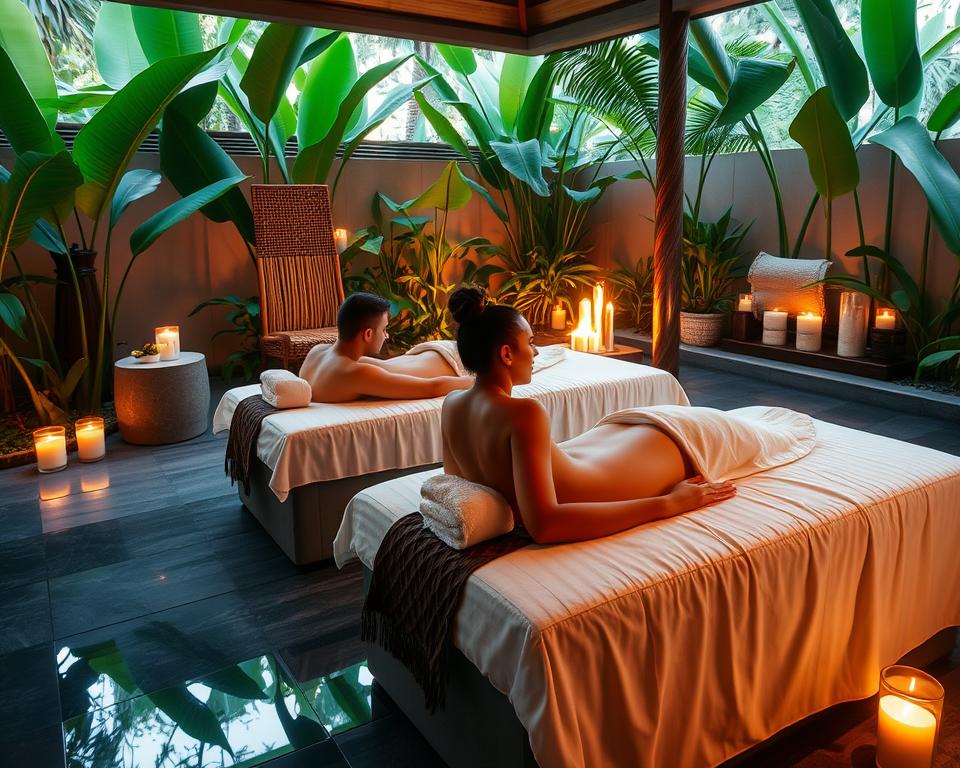 Which Kuta spas offer couple massage packages?