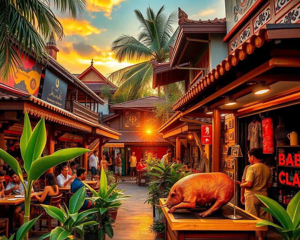 Which restaurants in Kuta Bali serve Babi Guling?