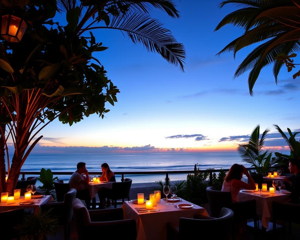 Which rooftop restaurants in Kuta Bali are perfect for couples?